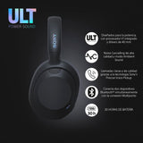 Sony ULT Wear, Auriculares inalámbricos Bluetooth con ULT Power Sound, Ultimate Deep Bass, Noise Cancelling, Calidad de Llamada nítida, hasta 30 Horas de autonomía de la batería, iOS y Android, Negro