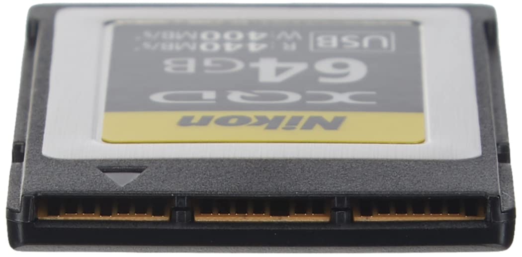 Nikon - Tarjeta de Memoria Profesional XQD de 64 GB (hasta 440 MB/s de Lectura y hasta 400 MB/s de Escritura), Compatible con híbrido Z 6II, Z 6, Z 7II, Z7, Reflex D6, D5, D850, D500
