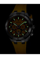 Festina Reloj Hombre F20671/4 Chrono Bike Caja de Acero Inoxidable 316l Plateado Correa de Caucho Amarillo