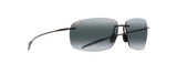 Maui Jim BREAKWALL Gafas, Gloss Black, 63/13/127 Unisex Adultos