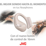 JVC Auriculares inalámbricos Deportivos 38h de Batería, Sonido, Oido Abierto, Resistentes al Agua IPX4, Doble Micro, Ideales para el Deporte, Cascos para Correr