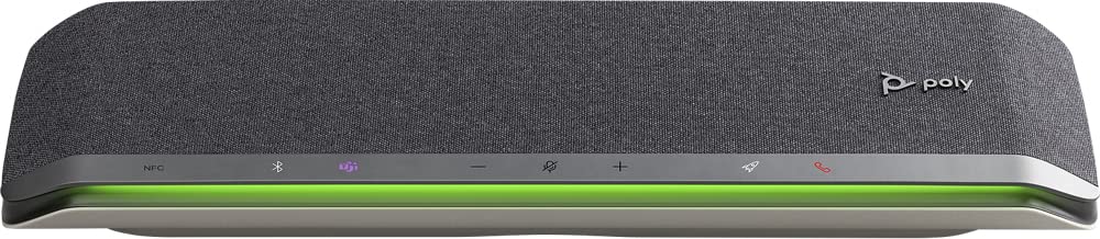 Poly – Altavoz manos libres inteligente Poly Sync 60 para salas de conferencias - Se conecta a PC/Mac mediante un cable combinado USB-A/USB-C y a teléfonos inteligentes a través de Bluetooth