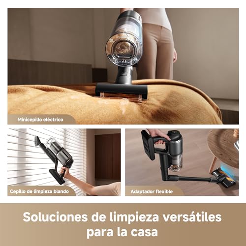 Dreame Z40 Station Aspiradora Escoba sin Cable con Vaciado Automático, Cepillo Multifunción Revelador de Polvo, Filtro Hepa, Herramienta de Fregado en Húmedo, Detección de Suciedad, 310 AW