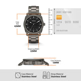 Fossil Reloj para hombre Machine, movimiento de cuarzo, caja de acero ahumado de 42 mm con correa de acero, FS4774