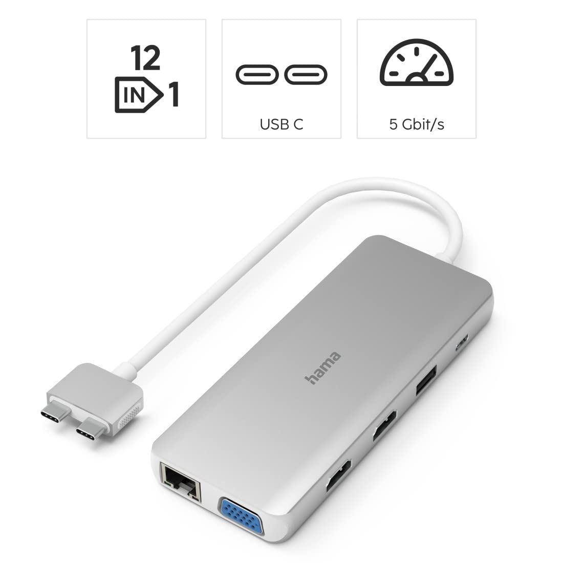 Hama Estación de Acoplamiento USB-C Connect2Mac (00200133)