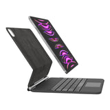 Belkin Teclado Bluetooth Pro con Funda y Soporte magnético, Teclado para iPad, Control Multi-gestor, Soporte magnético para lápiz de Apple, QWERTZ, Teclas Multimedia para iPad Air M2 de 13 Pulgadas y