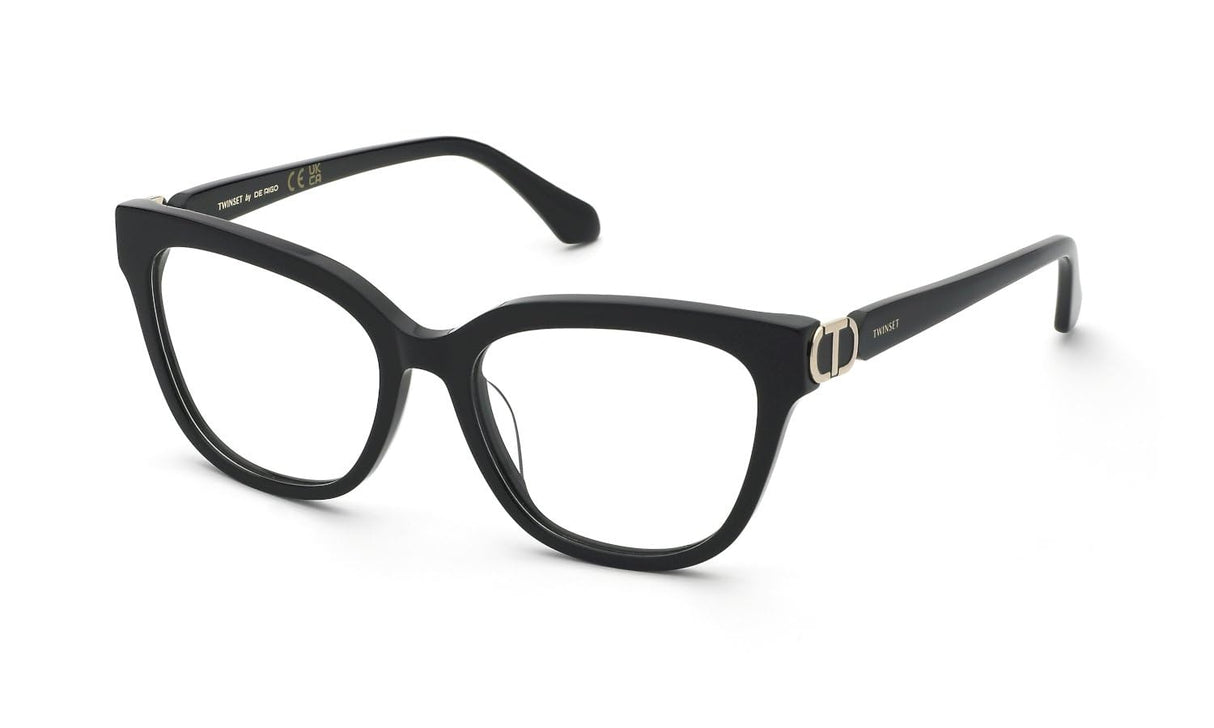 TWINSET VTW083 Gafas, Shiny Black, 53 para Mujer