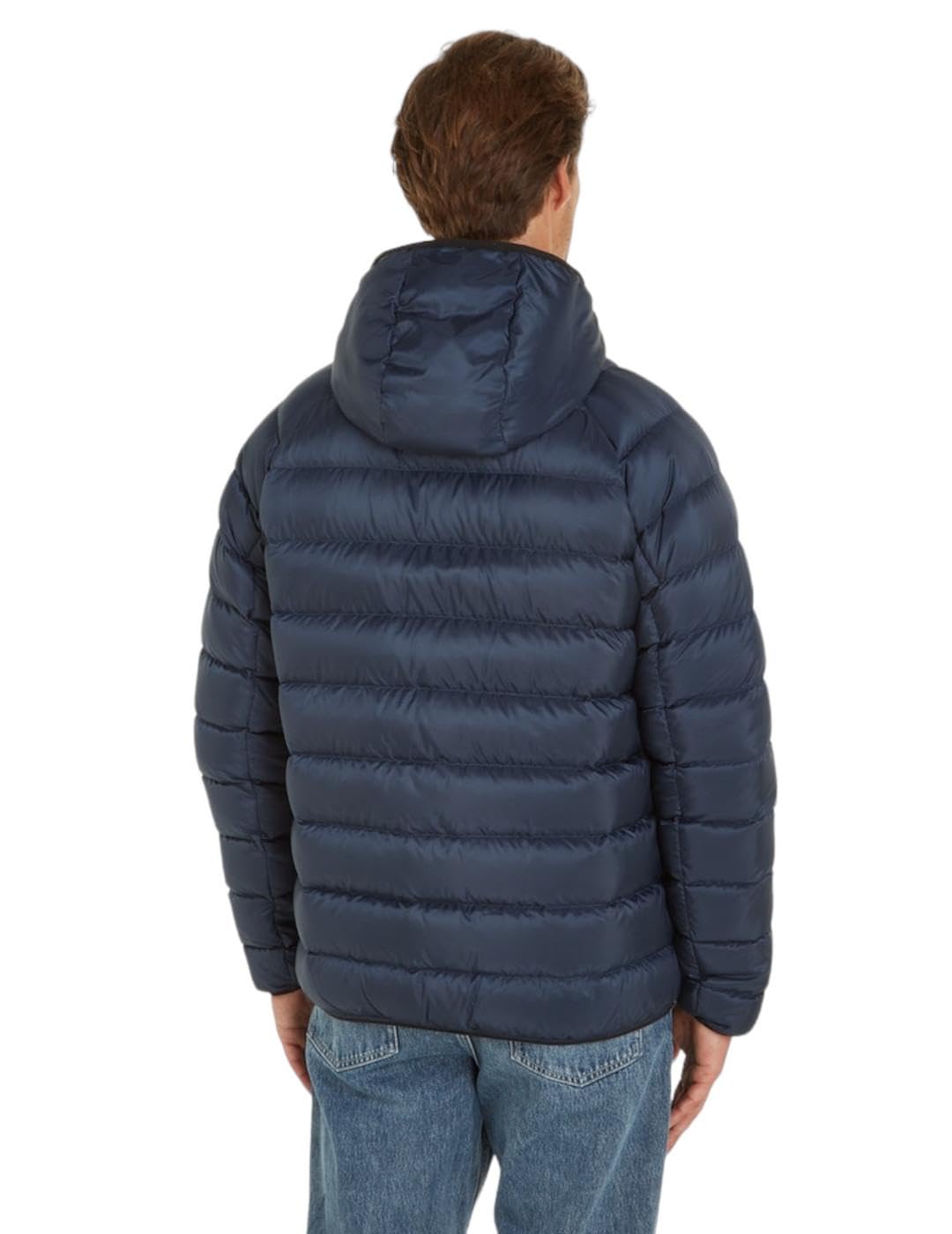 Tommy Jeans TJM Hooded LT Down Jacket EXT DM0DM17882 Chaquetas Acolchadas de Plumas, Azul (Dark Night Navy), XL para Hombre