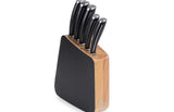 Gerlach 1760 Set Couteau Cuisine en Acier Inoxydable - Conjunto de 5 Couteaux - 1 x Japonais Santoku 1x à Pain 2x de Cuisine 1x à Légumes - 55-56 HRC - Poignée Antidérapante - Loft