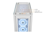 Corsair iCUE 5000X RGB QL Edition Cristal Templado USB 3.1 Blanca