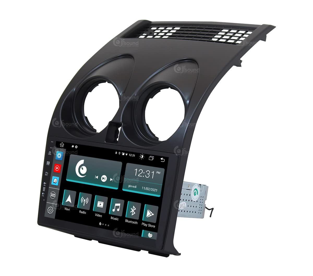 JF-039NQ-X9 Autorradio de Ajuste Personalizado Compatible con Nissan Qashqai Android GPS Bluetooth WiFi Dab USB Pantalla táctil Full HD 9" procesador de 8 núcleos y comandos de Voz