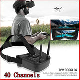 Germerse Gafas FPV, FPV RC Drone Goggles, 5.8G 40 Canales RC FPV Goggles 1200mAh Batería FPV Goggles para FPV Quadcopter Drones