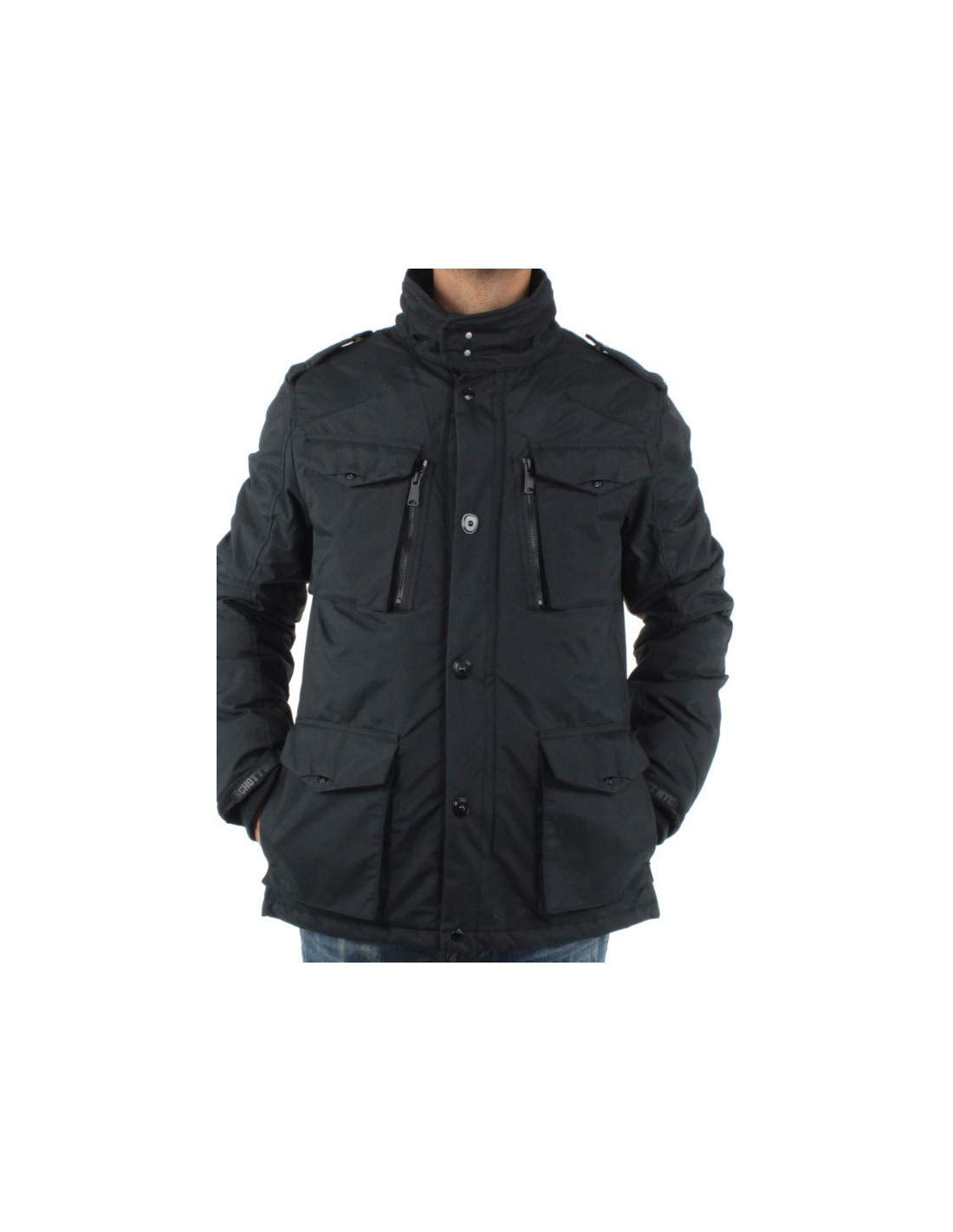Schott NYC FIELD, Chaqueta para Hombre, Negro, M
