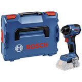 Bosch Professional 18V System atornillador impacto batería GDR 18V-220 C (3400 rpm, par giro 220 Nm, motor Brushless sin escobillas, sin batería/cargador, mód. Connectivity, L-BOXX)