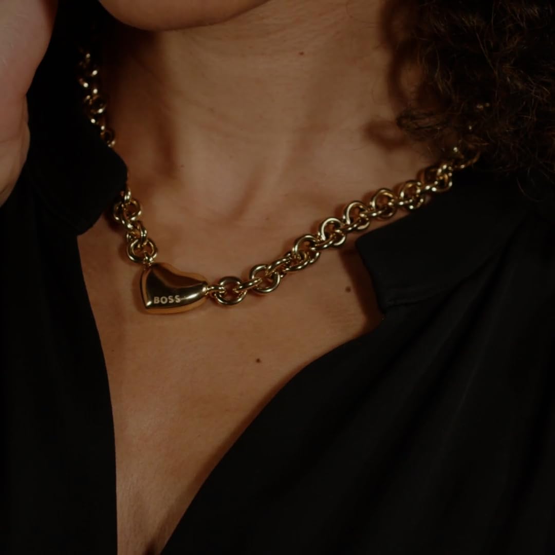 BOSS Jewelry Collar de Cadena para Mujer Colección HONEY LOVE en Oro Amarillo con un Charm de Corazón - 1580637