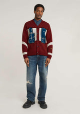 G-Star Para Hombre Cárdigan Holiday Loose Knitted, Rojo (dry red D25116-D939-5298), S