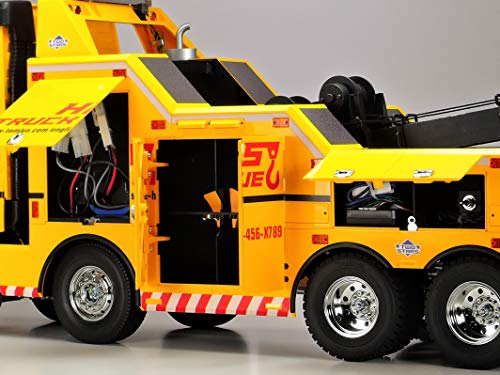 Tamiya Tamiya-56362 1:14 Volvo FH16 Tow Truck 8x4-Kit de Montaje, RC, Control Remoto, camión, Juguete de construcción, modelismo, jugueteo, Color Yellow (56362)