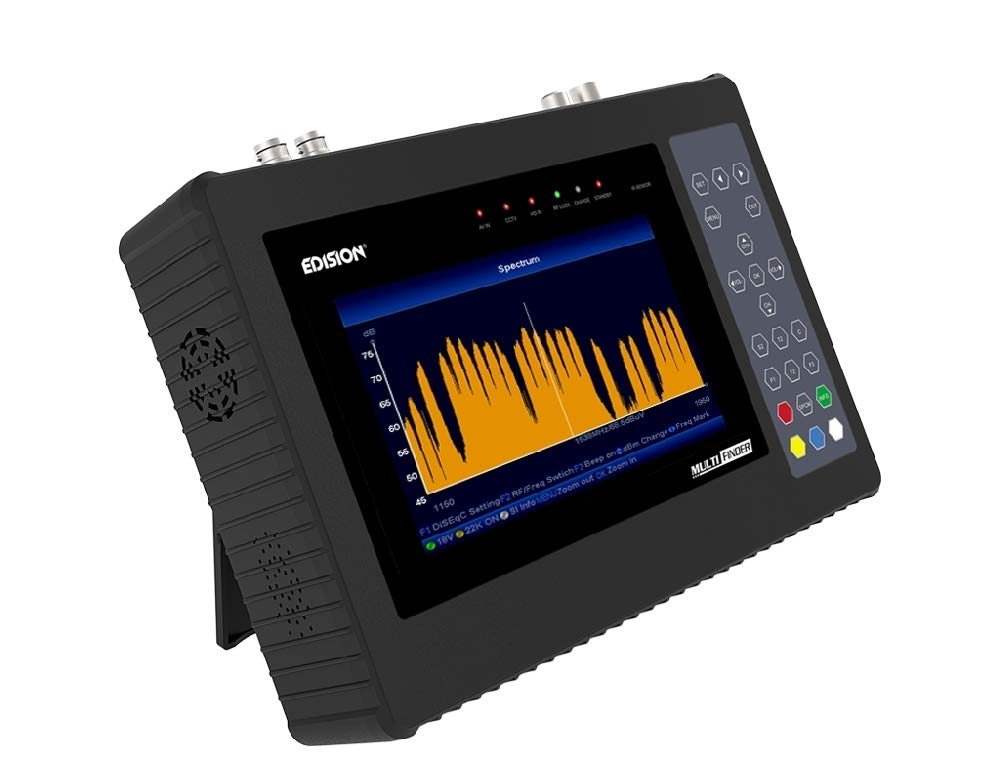 EDISION Multifinder Medidor de señal de satélite DVB-S/S2 terrestre DVB-T/T2 DVB-C (señal H.265/HEVC y probador CCTV)