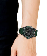 Lacoste Reloj Cronógrafo de Cuarzo para Hombre Colección TIEBREAKER con Correa de Silicona Verde - 2011153