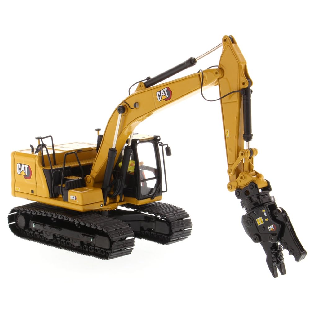 Caterpillar Diecast Masters 85657 - Excavadora 4 Herramientas 323 Hex, Escala 1:50, Aprox. 9,5 x 3,4 x 4,6 cm, a Partir de 14 años