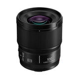 Panasonic Lumix S-E100 Lente Macro F2.8 100 mm, Lente de Fotograma Completo, Diseño Compacto y Liviano, 298 g, Motor Lineal de Doble Fase, Aumento de Tamaño Real 1:1, Ideal para Video, Negro