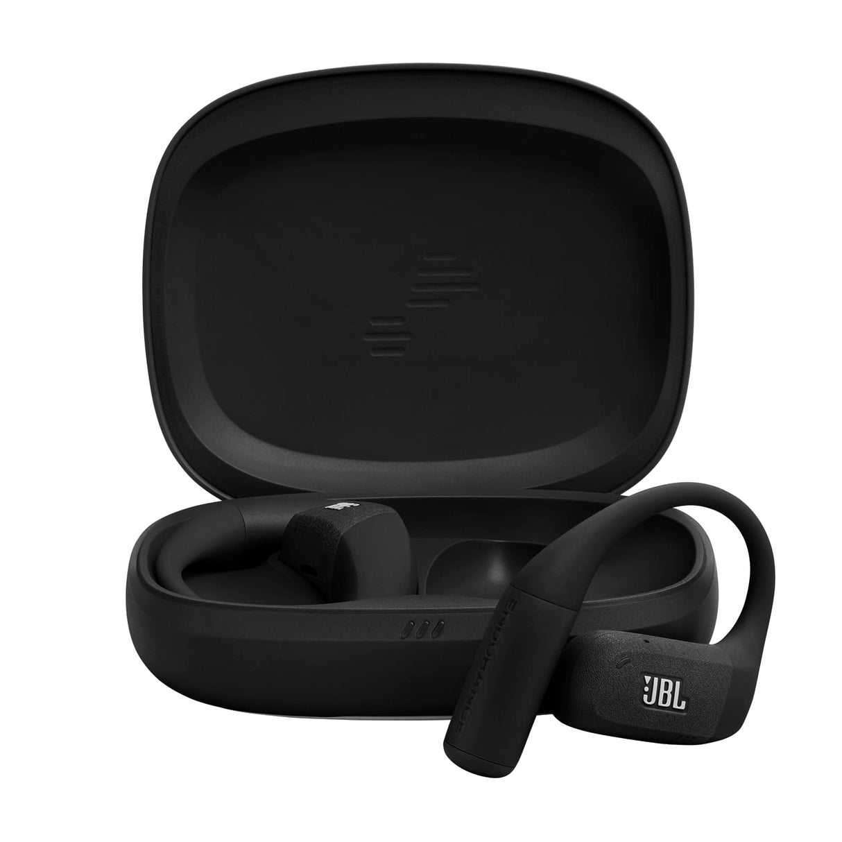 JBL Endurance Zone Auriculares Deportivos inalámbricos Abiertos True Wireless, diseño ergonómico de Gancho, OpenSound, 32 h de autonomía, Resistencia IP68, Google Finder, Negro/Gris