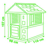 Smoby, Casita Infantil Sunny Playhouse, con 2 Ventanas y Puerta, Sólida y Robusta, para Niños a Partir de 2 Años, 7600810707