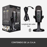 Logitech for Creators Blue Yeti Nano Micrófono de condensador USB Premium, Grabación, Streaming, Gaming, Podcasting, PC, Mac, Efectos Blue VO!CE, Cardioide y Omnidireccional, Sin Latencia - Negro