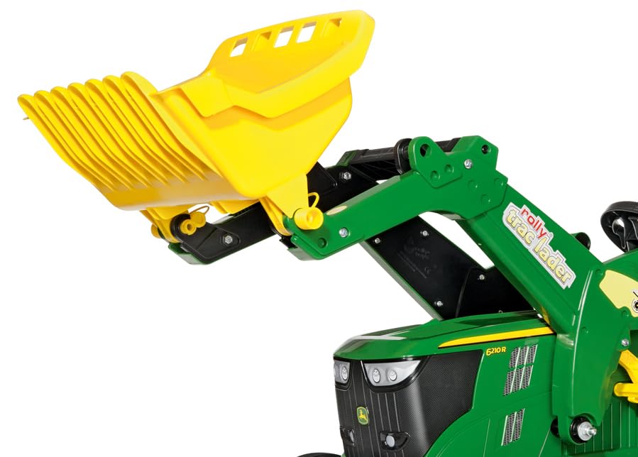 Dicoal Tractor John Deere con Bulldozer, Color Verde, Amarillo, Estandar (Rolly Toys 611096)