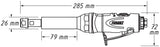 HAZET Lijadora de baqueta 9032LG-1 I 360 vatios I Dimensiones 285 mm I Rotación/minuto 2000-22000 I Herramienta versátil para un lijado preciso