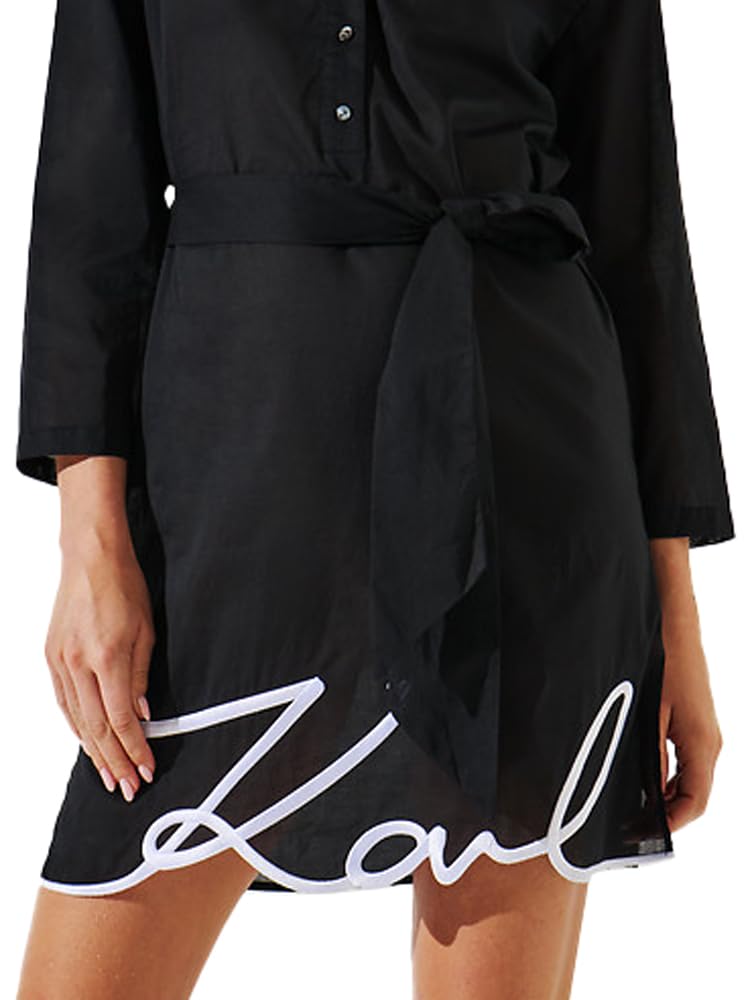 KARL LAGERFELD B.V Lagerfeld, Women's, Karl DNA Signature Beach Dress Sunsuit, Negro, S Mujeres