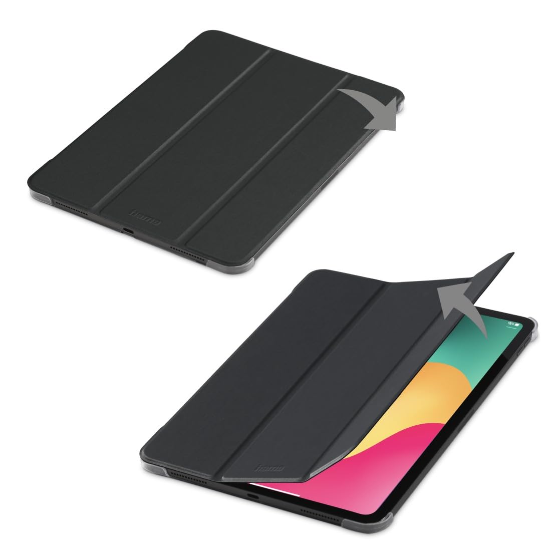 Hama Funda Plegable Transparente para Apple iPad Pro de 13" (2024), Color Negro