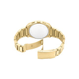 Fossil Reloj Everett para Hombre, Movimiento Cronógrafo Cuarzo con Correa de Piel o Acero, Tono Oro