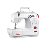 Ufesa SW3003 Performance Máquina de Coser con 30 Puntadas, Pantalla LCD, 2 Velocidades, Luz de Costura, Pedal/Interruptor Manual, 12V de Potencia, Plástico, Blanco y Rojo