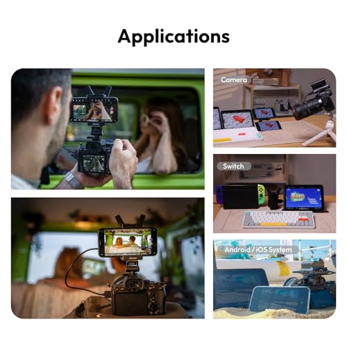 Accsoon CineView Nano Transmisor de Video iOS/Android inalámbrico 5G HDMI Compacto, Alcance de 500pies/150m latencia de 60 ms, Monitoreo de 4 Dispositivos, Compatible con Estabilizador RS2/RS3