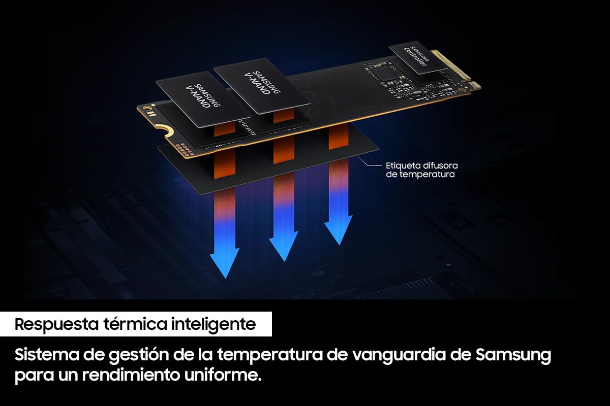 Samsung 990 EVO 2 TB hasta 5.000 MB/s PCIe 4x4/5x2, NVMe2 (2280) SSD interno (MZ-V9E2T0BW)