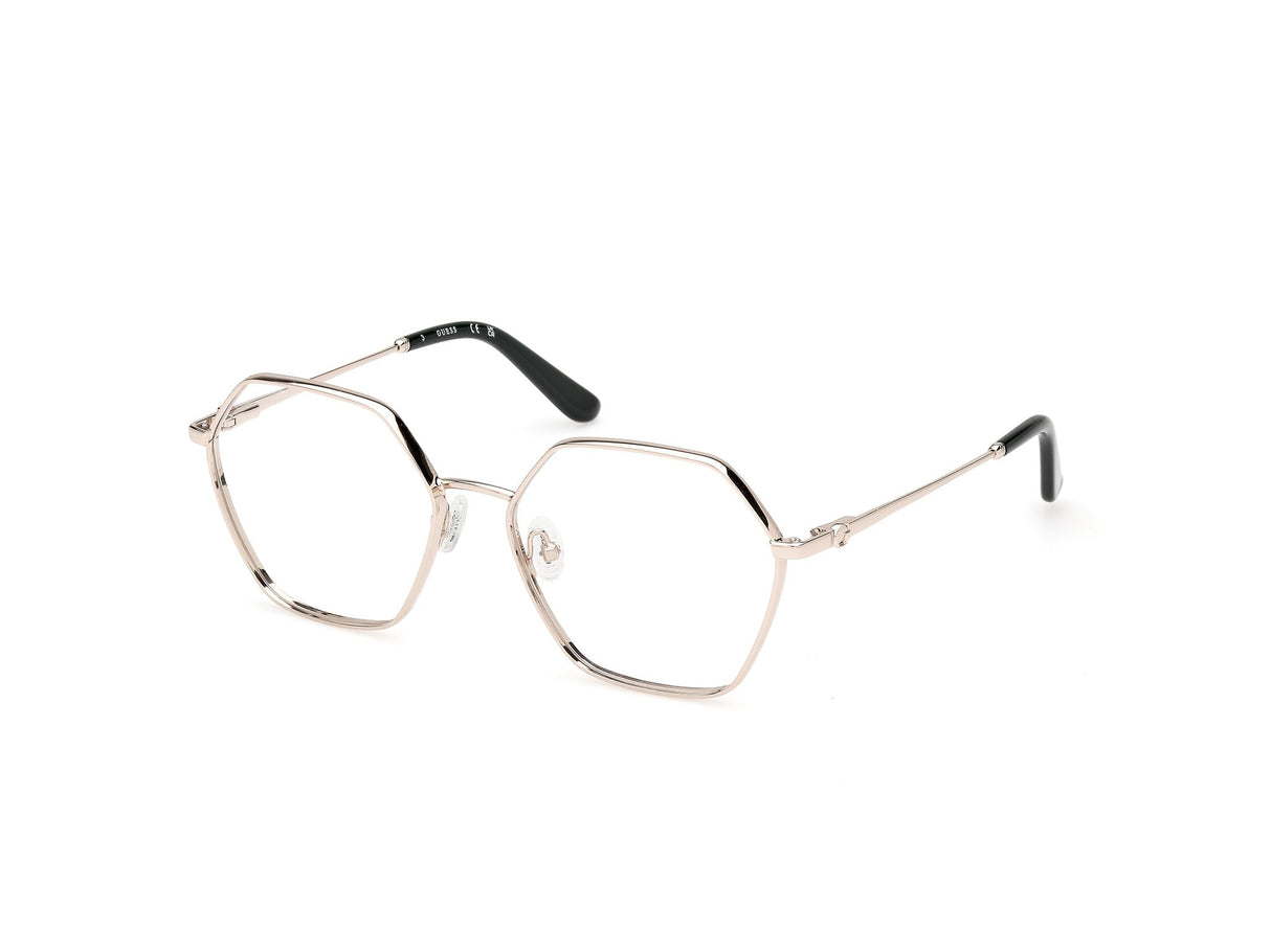 GUESS Gu50184 Marcos para Gafas recetadas, 033 Shiny Pale Gold, 56/16/140 para Mujer
