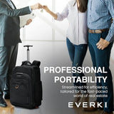 Everki Atlas - Mochila con Ruedas, con Compartimento Adaptable para portátil de 13 a 17.3", Color Negro