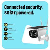 OMAJIN by Netatmo, 2 x Cámara Vigilancia Solar Exterior Inalámbrica, con Batería, Visión noct 1080P, Sirena 105dB, Detección Humana/Movimiento/Sonido, Audio bidireccional, SD/Cloud, IP55, OBU-2OSC