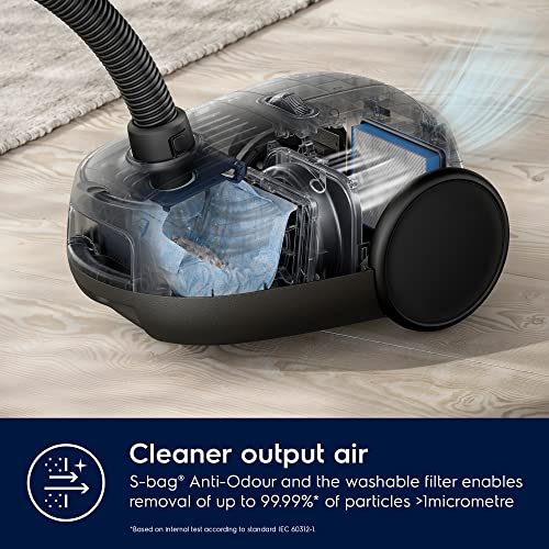 ELECTROLUX EB61A5UG, Aspirador Trineo con Bolsa, Urban Grey