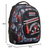 Seven Mochila con Ruedas TROLLEY NEW TECH WORLD, Negro - Mochila 3 en 1, Mochila Escolar con Carro - Bolso Escolar Niños, Niñas, Adolescentes - Bolsillo Frontal con Cremallera