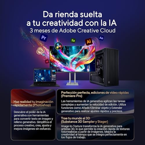 ASUS ProArt Display OLED PA32UCDM Monitor Profesional de 32 Pulgadas, 4K UHD 3840x2160, QD-OLED, Ultrafino, 240Hz, 0.1ms, HDR-10, HLG, 99% DCI-P3, Thunderbolt 4, Calman Ready, ColorSpace