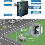 TRENDnet, TI-BG50611, Switch DIN-Rail Industrial PoE++ de 2,5 G y 6 Puertos con Puertos 10 G, Multi-Gigabit, 4 Puertos PoE++ de 2,5 G, 1 Puerto RJ-45 10 G, 1 Puerto SFP+ 10 G