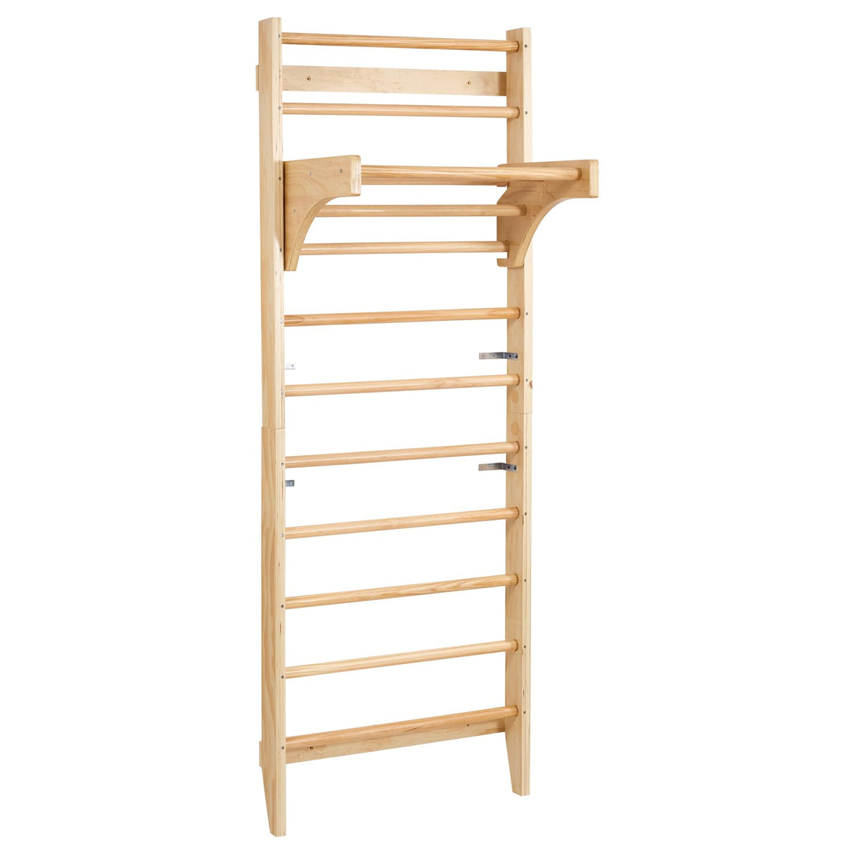 VEVOR Interior de Madera Maciza Niveles, Escalera de Escalada Carga de 99,8 kg, Gimnasia con Barra de Dominadas para Niños y Adultos, Color (10-Level Solid Wood Indoor Jungle Gym)