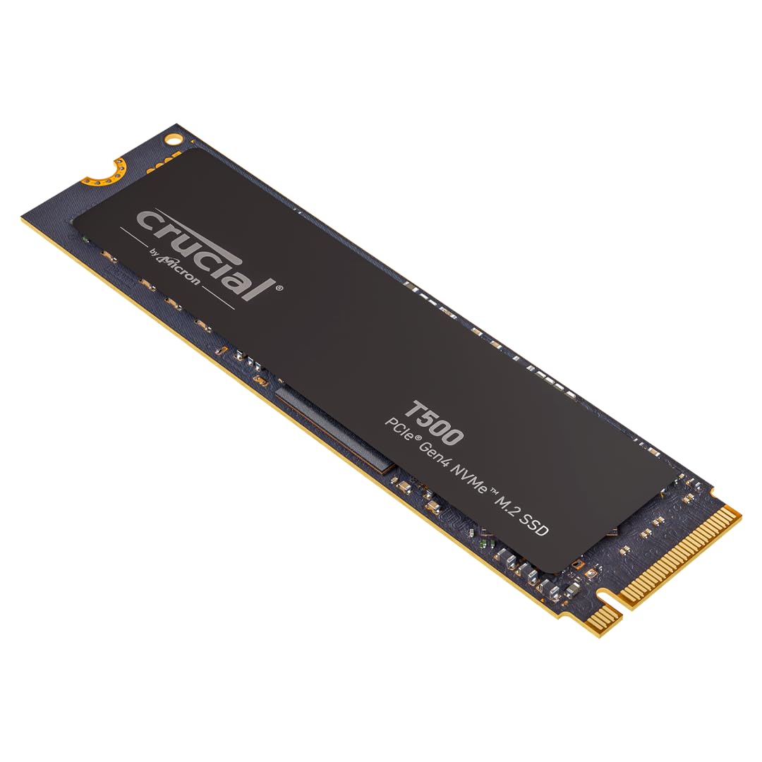 Crucial T500 SSD 2TB PCIe Gen4 NVMe M.2 SSD Interno Gaming, hasta 7400 MB/s, TLC NAND, Compatible con Ordenador Portátil y de Sobremesa, Disco Duro SSD, Microsoft DirectStorage - CT2000T500SSD8
