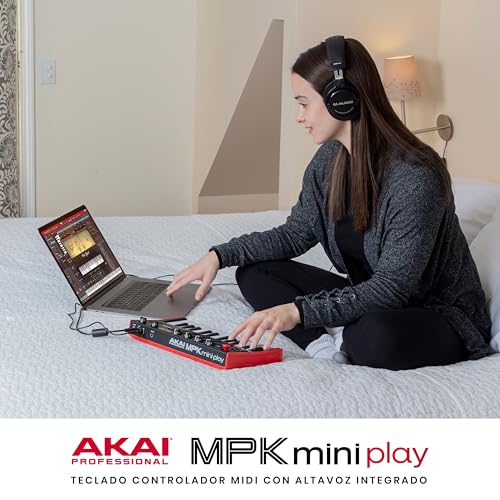 Akai Professional MPK Mini Play MK3 - Teclado Controlador MIDI con Altavoz y Sonidos Integrados, Pads MPC, Teclado Dinámico, Software de Producción Musical y Native Instruments Sound Package