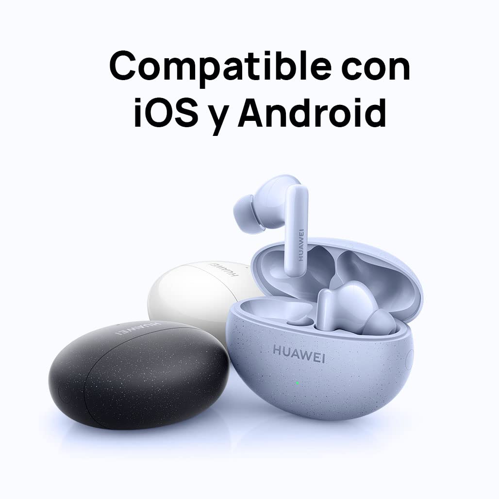 HUAWEI FreeBuds 5I Auriculares Inalámbricos, iOS y Android y Windows, Bluetooth 5.2, Control Deslizar, Hi-Res Audio, 3 Modos ANC, 28 Horas de Batería, IP54, Doble Conexión, Negro