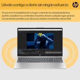 HP Ordenador portátil 15.6" FHD (AMD Ryzen 7-7730U, 16 GB RAM, 1TB SSD, AMD Radeon Graphics, Sin Sistema operativo) Plata - Teclado QWERTY Español