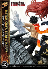 Prime 1 Studio Fairy Tail - Figura Decorativa de Natsu, Gris, Erza, Happy - Figura de Estatua de Lujo, versión 1/7, 57 cm