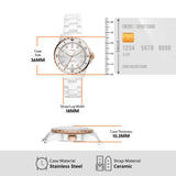 Fossil Reloj Analógico para Mujer de Cuarzo con Correa en Cerámica CE1107